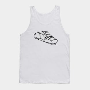 Railway minimalist train trenes high speed trains Tank Top